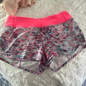 Neon pink shorts